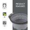 image:imageDexas 8 Collapsible Silicone Strainer in Sage Kitchen Strainer with Handles 72 Cup Capacity  BPAFree HeatResistant SpaceSaving Kitchen ToolCool Gray