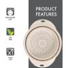 image:imageDexas 8 Collapsible Silicone Strainer in Sage Kitchen Strainer with Handles 72 Cup Capacity  BPAFree HeatResistant SpaceSaving Kitchen ToolCream
