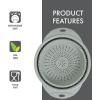 image:imageDexas 8 Collapsible Silicone Strainer in Sage Kitchen Strainer with Handles 72 Cup Capacity  BPAFree HeatResistant SpaceSaving Kitchen ToolSage