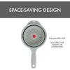image:imageDexas 8 Collapsible Silicone Strainer in Sage Kitchen Strainer with Handles 72 Cup Capacity  BPAFree HeatResistant SpaceSaving Kitchen ToolSage