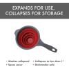 image:imageDexas Pop N Store Collapsible Strainer 8Inch Red 13 Quarts Capacity Dishwasher Safe SpaceSaving Design8 inch