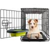 image:imageDexas Popware for Pets Collapsible Kennel Bowl Light Gray Round PW270432429GrayGreen