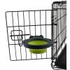 image:imageDexas Popware for Pets Collapsible Kennel Bowl Light Gray Round PW270432429GrayGreen