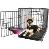 image:imageDexas Popware for Pets Collapsible Kennel Bowl Light Gray Round PW270432429GrayPink