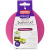 image:imageDexas Popware for Pets Flexible Suction Pet Food Lid GrayGreenPink