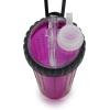 image:imageDexas Popware for Pets Snack Duo Dual Chambered Hydration Bottle and Snack Container with Collapsible Pet Cup GreenFuchsia