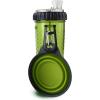 image:imageDexas Popware for Pets Snack Duo Dual Chambered Hydration Bottle and Snack Container with Collapsible Pet Cup GreenGreen
