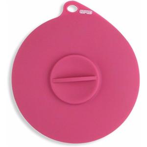 image:imageDexas Popware for Pets Flexible Suction Pet Food Lid GrayGreenPink