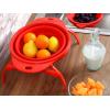 image:imageDexas POP Collapsible Silicone Colander 10 inch diameter Solid RedRed
