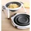 image:imageDexas POP Collapsible Silicone Colander 10 inch diameter Solid RedRedWhite