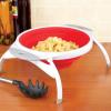 image:imageDexas POP Collapsible Silicone Colander 10 inch diameter Solid RedRedWhite