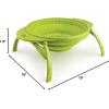 image:imageDexas POP Collapsible Silicone Colander 10 inch diameter Solid RedSolid Gray