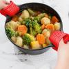 image:imageDexas PinchMitt Silicone Oven Mitt  Single Heat Resistant Glove to 450F NonSlip Grip Dishwasher Safe GrayRed