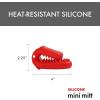 image:imageDexas PinchMitt Silicone Oven Mitt  Single Heat Resistant Glove to 450F NonSlip Grip Dishwasher Safe GrayRed