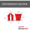 image:imageDexas PinchMitt Silicone Oven Mitt  Single Heat Resistant Glove to 450F NonSlip Grip Dishwasher Safe GrayRed