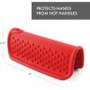 image:imageDexas Silicone Pot Handle Holder Heat Resistant Non Slip Grip for Hot Cookware Handles Dishwasher Safe Kitchen Accessory RedRed