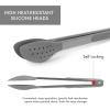 image:imageDexas Spoon amp Strain Tongs with Gravity open amp Close Operation 12 GrayGray