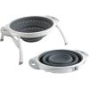 image:imageDexas POP Collapsible Silicone Colander 10 inch diameter Solid RedWhite and Gray
