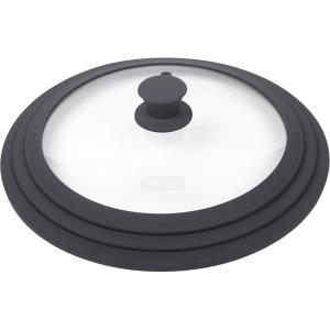 image:imageDexas FlexLid Universal Pan Lid Made from Tempered Glass and Silicone Fits cookware from 9  12 in diameterFits 125 Inch Pots