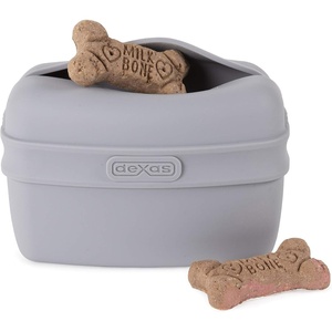 image:imageDexas Pets Pooch Pouch Flexible Dog TreatTraining Treat Clip Pouch Light GrayPack of 1